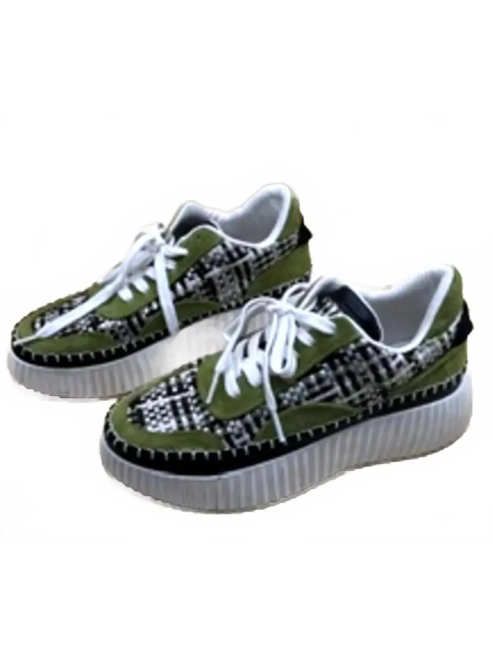 COCONUTS by Matisse Go To Platform Lace Up Women's Green Sneakers Casual Shoes